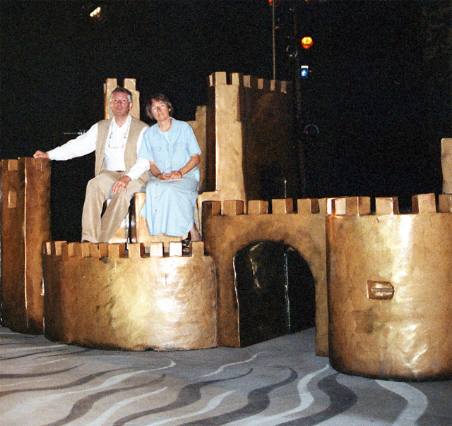 1995: Nicola and Kevin Crossley-Holland on the set of The Wildman, Aldeburgh Festival